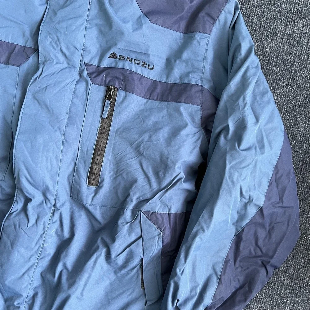 Snozu Ski Jacket Kids‎ Large 14/16 Blue Colorblock Insulated Winter Coat